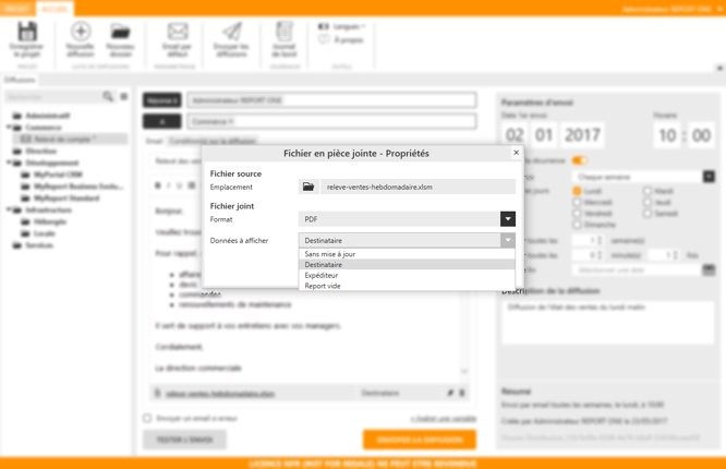 Reporting automatisé Messenger MyReport