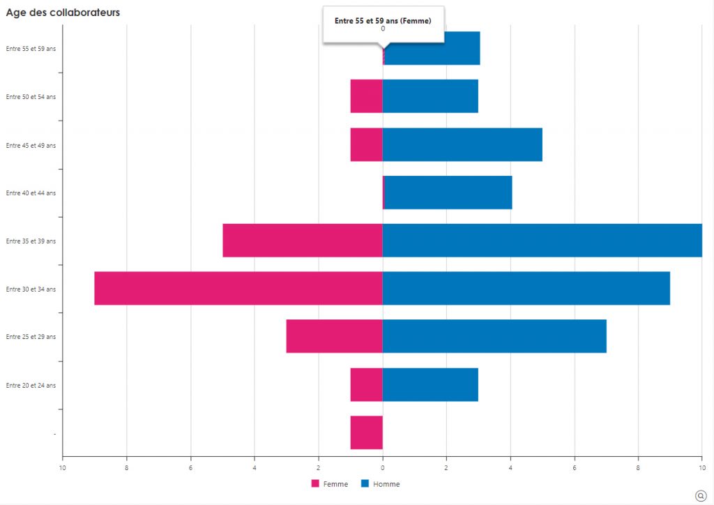 Data visualisation pyramide des ages