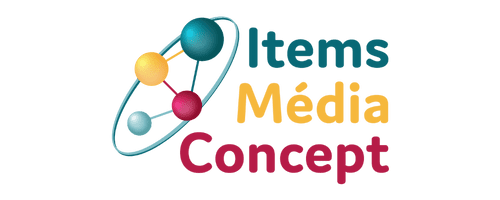 Logo de Items média concept